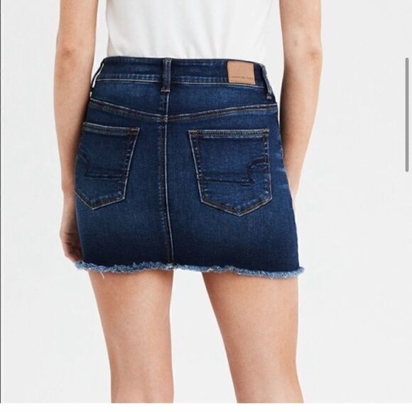 American Eagle Next Level Stretch Hi Rise Mini Skirt Raw Hem NEW - Picture 11 of 11